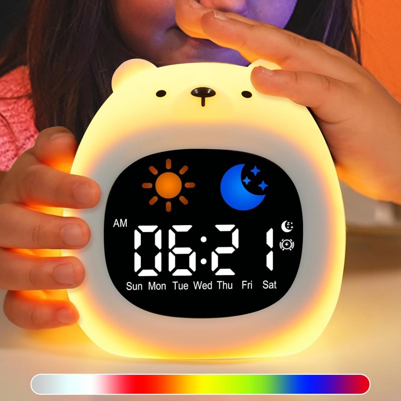 White Noise Machine Sleep - Alarm Clock for Kids Sleep Training