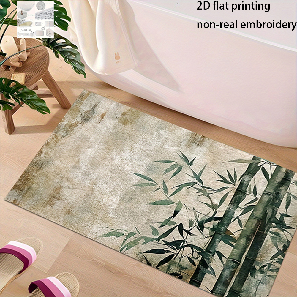 Bamboo Bath Mat - 2D Flat-1pc Vintage Bamboo Bath Mat