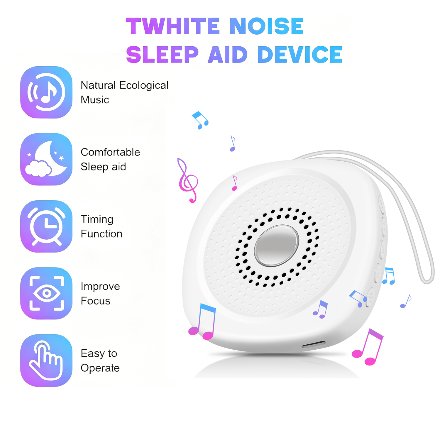 White Noise Machine Sleep - White Noise Sound Machine with 10