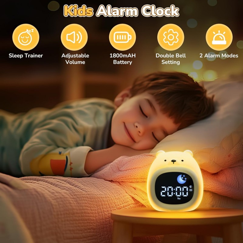 Alarm Clock for Kids Sleep Tra – White Noise Machine Sleep recenzja i cena