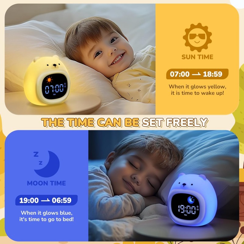 Alarm Clock for Kids Sleep Tra – White Noise Machine Sleep recenzja i cena