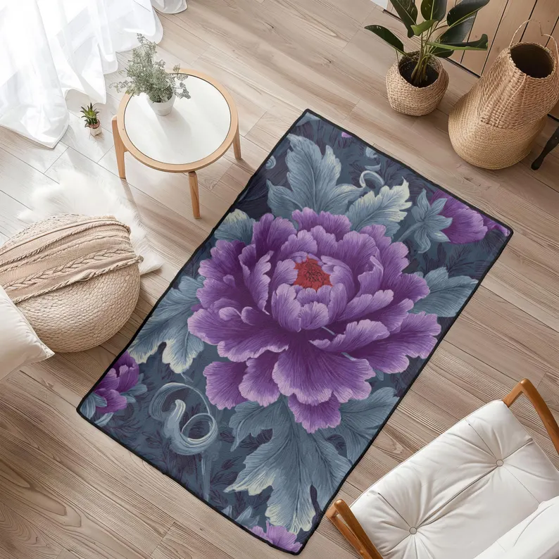 Plant Flower Carpet Rose Peony – Bamboo Bath Mat recenzja i cena