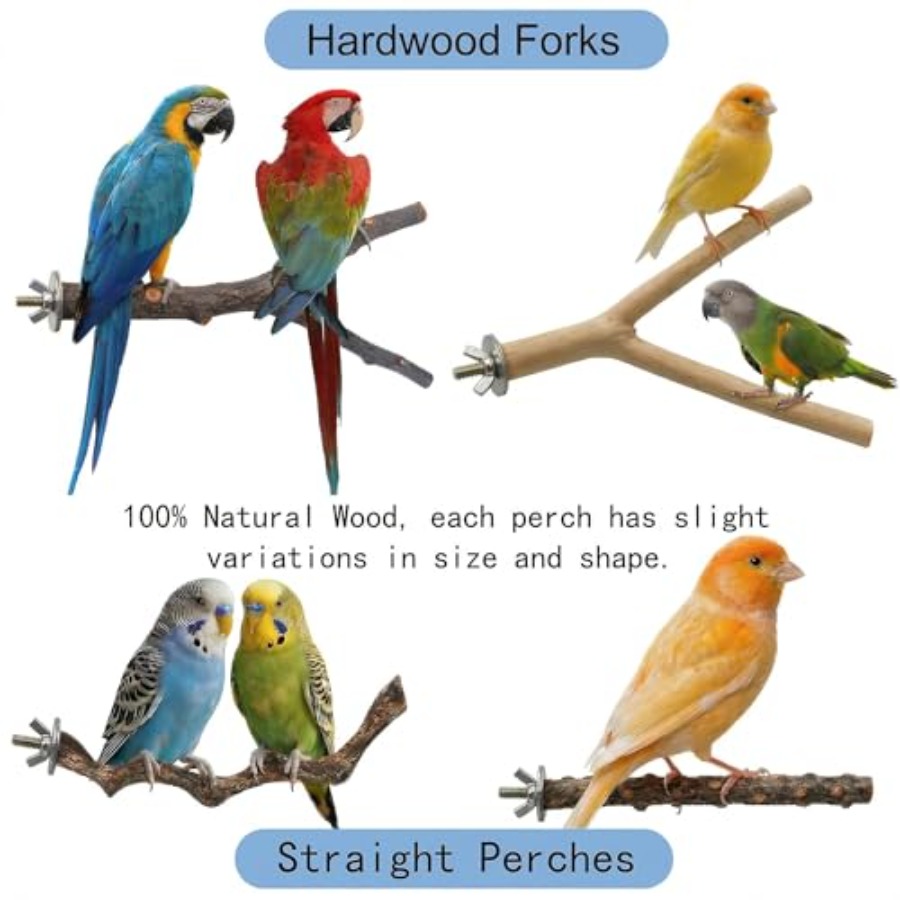 8PCS natural wood bird perches – Health & Wellness Juice & Smoothie Bar recenzja i cena