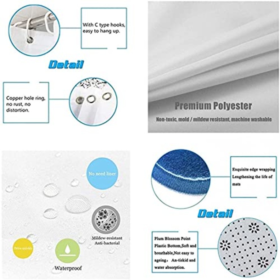 Bathroom 4 Pieces Set Shower C – Bamboo Bath Mat recenzja i cena
