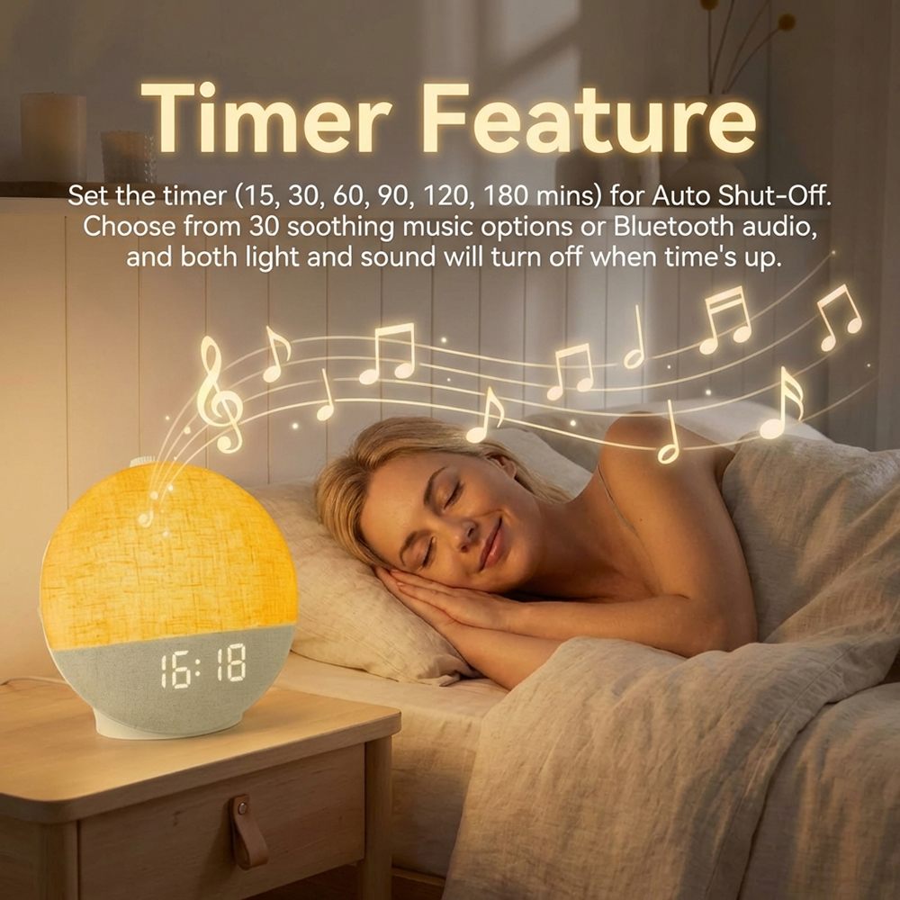 Wake Up Light Sunrise Alarm Cl – White Noise Machine Sleep recenzja i cena